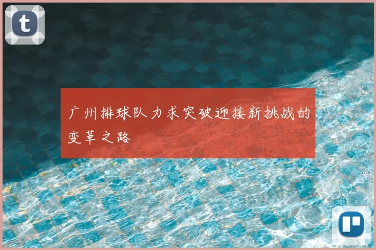 广州排球队力求突破迎接新挑战的变革之路
